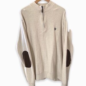 Men’s size 2XB/2TF chaps cream elbow, patch sweater P5